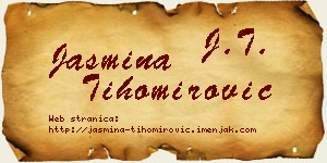 Jasmina Tihomirović vizit kartica